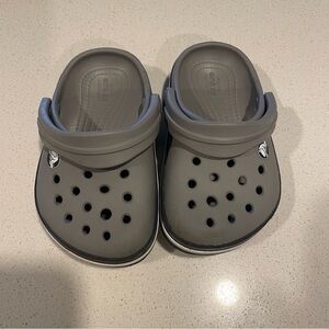 Crocs Toddler Baby Unisex C4 Classic Clogs Black Slip On Heel Strap Size 4